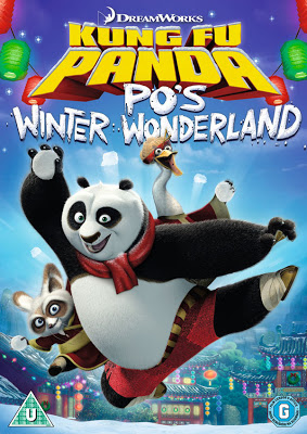 Animated cover for "Kung Fu Panda: Po’s Winter Wonderland" featuring Po, Shifu, and a penguin ice skating amid snowy scenery and colourful lanterns brings the magic of Winter Wonderland to the Kung Fu Panda universe.
