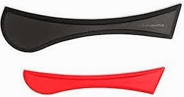 Two curved objects, one black and one red, are shown horizontally side by side on a white background. Their sleek, elongated shapes and tapered ends evoke the inventive spirit of the Salter Challenge.