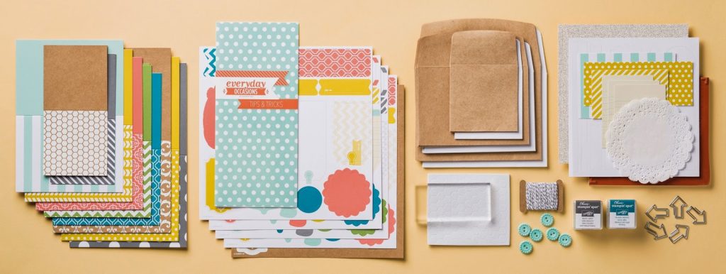 Contents of the everyday crafting kit from stampin up