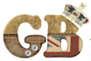 The letters "GB" decorated with British-inspired patterns, fake fur, buttons, and a small crown on top of the "B," evoke the charm of a classic teddy bear.
