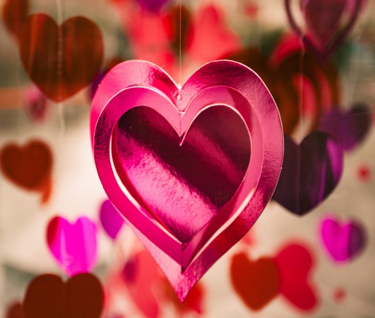 a hanging heart decoration