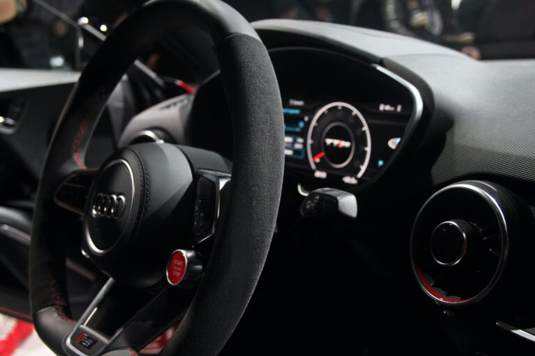 black Audi vehicle interior