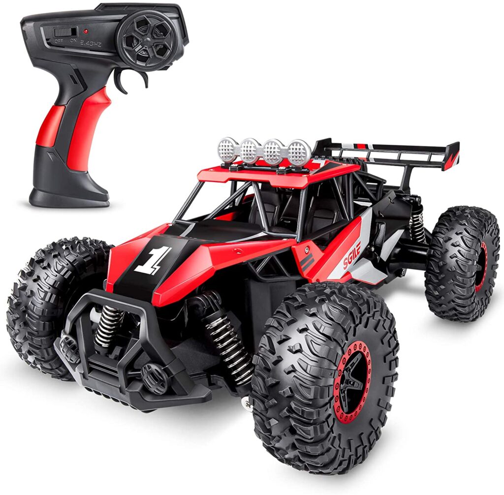 A red remote control car